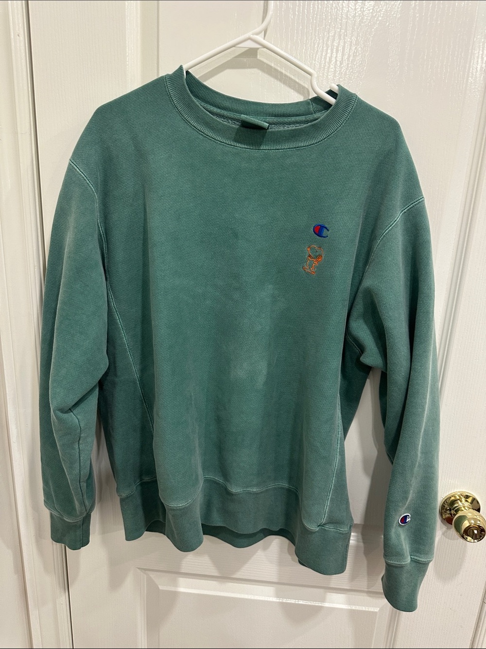 Champion Crewneck Sweatshirt in Teal Green